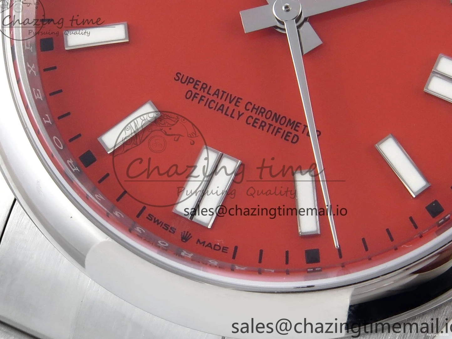 0204 Sustainable Oyster Perpetual 124300 41mm EWEF Best Edition 904L Steel Red Dial A 768